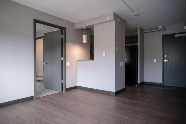 Photo of The interior of a MetroRock apartment.